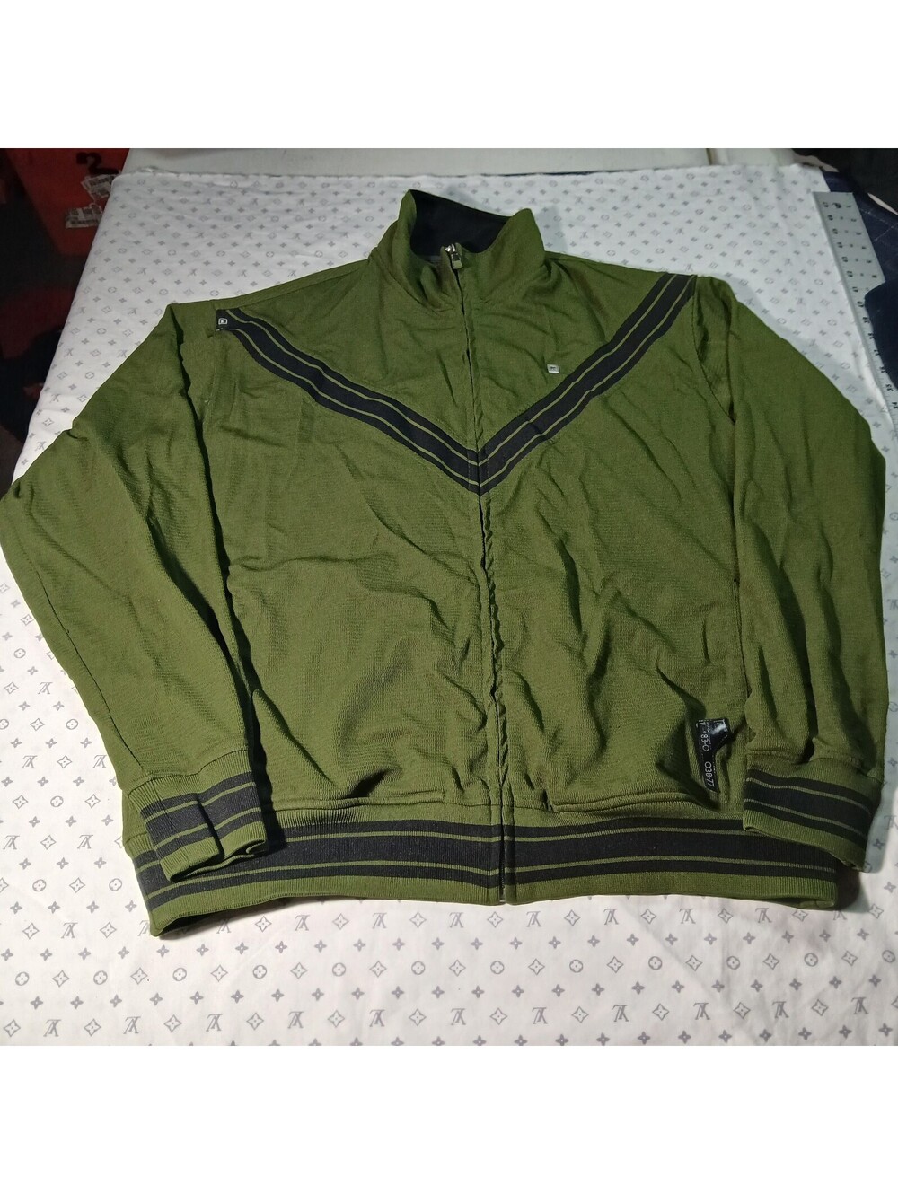 Vintage Rocawear Olive Green Track Zip Jacket Mens 2X Large Y2K Retro Streetwear